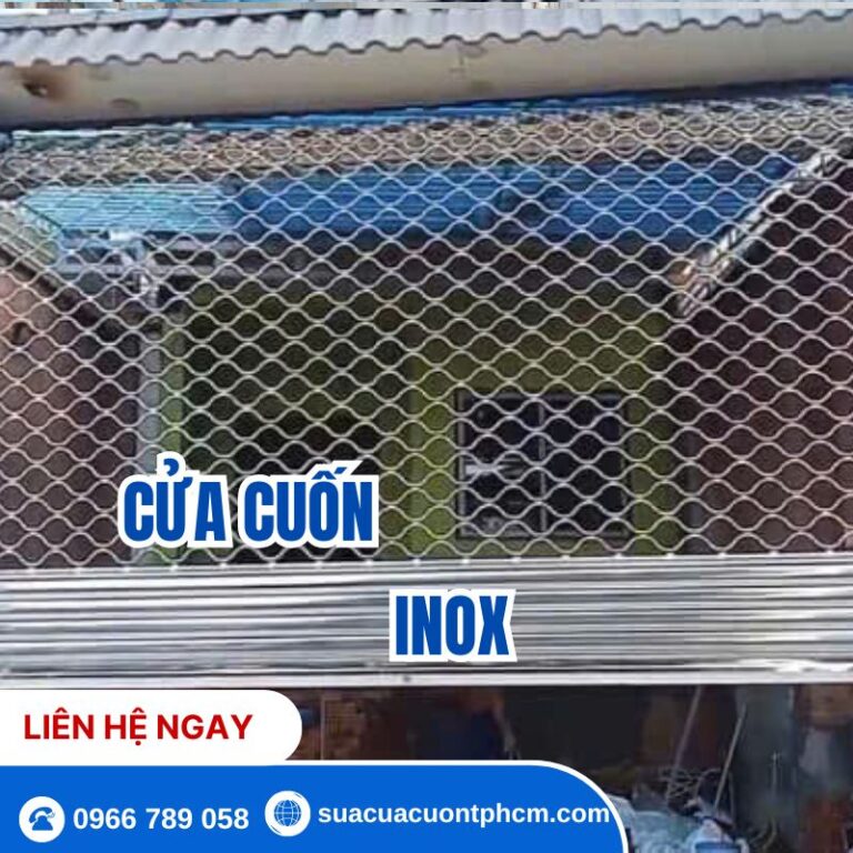 Mẫu cửa cuốn inox mắc võng cao cấp cho nhà phố và cửa hàng kinh doanh.