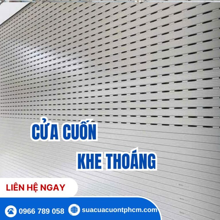 Mẫu cửa cuốn khe thoáng công nghệ Đức bằng nhôm cao cấp cho nhà phố.