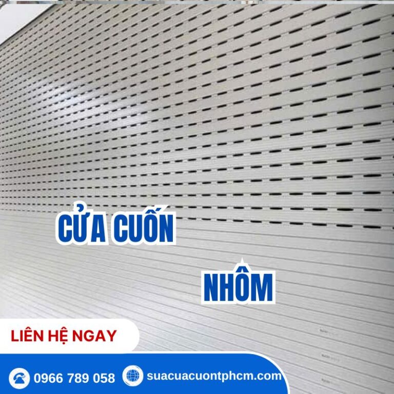 Mẫu nan cửa cuốn nhôm sơn tĩnh điện bền đẹp với hotline liên hệ lắp đặt Sửa Cửa Cuốn 24H.