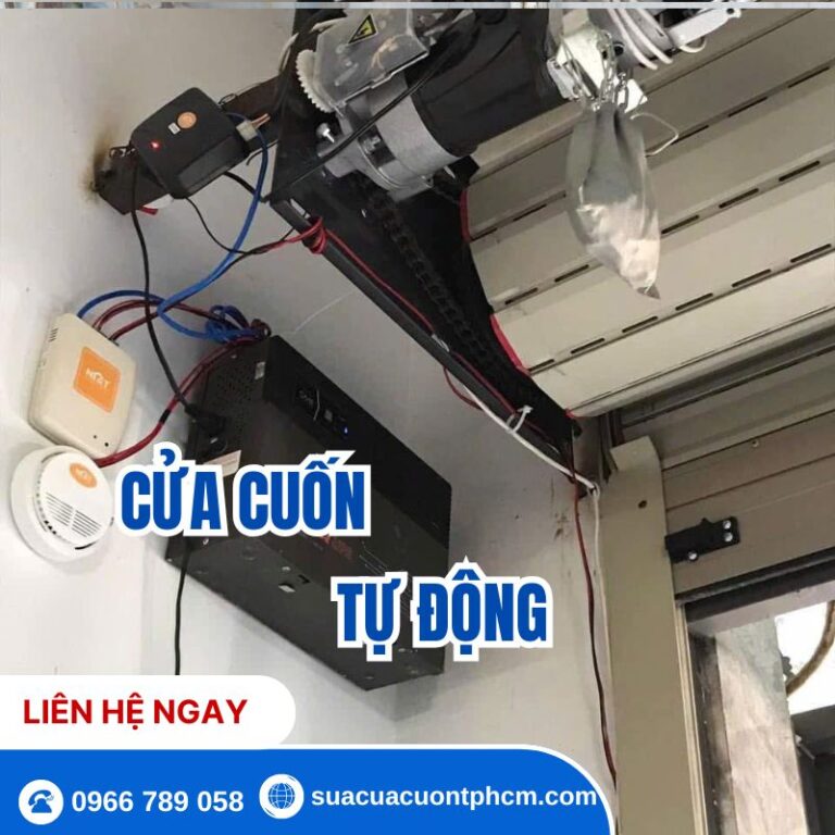 Lắp đặt hệ thống motor và bộ điều khiển cửa cuốn tự động thông minh
