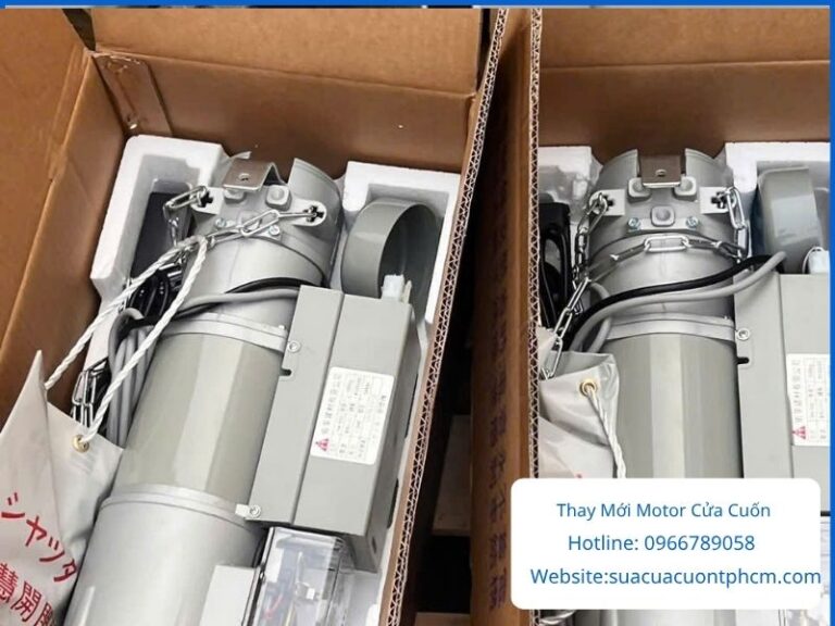 Lắp đặt và thay mới motor cửa cuốn chính hãng, đồng bộ tại Sửa Cửa Cuốn 24H.