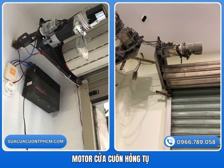 Khắc phục sự cố motor cửa cuốn không cuộn được lá cửa do bị hỏng tụ mồi.